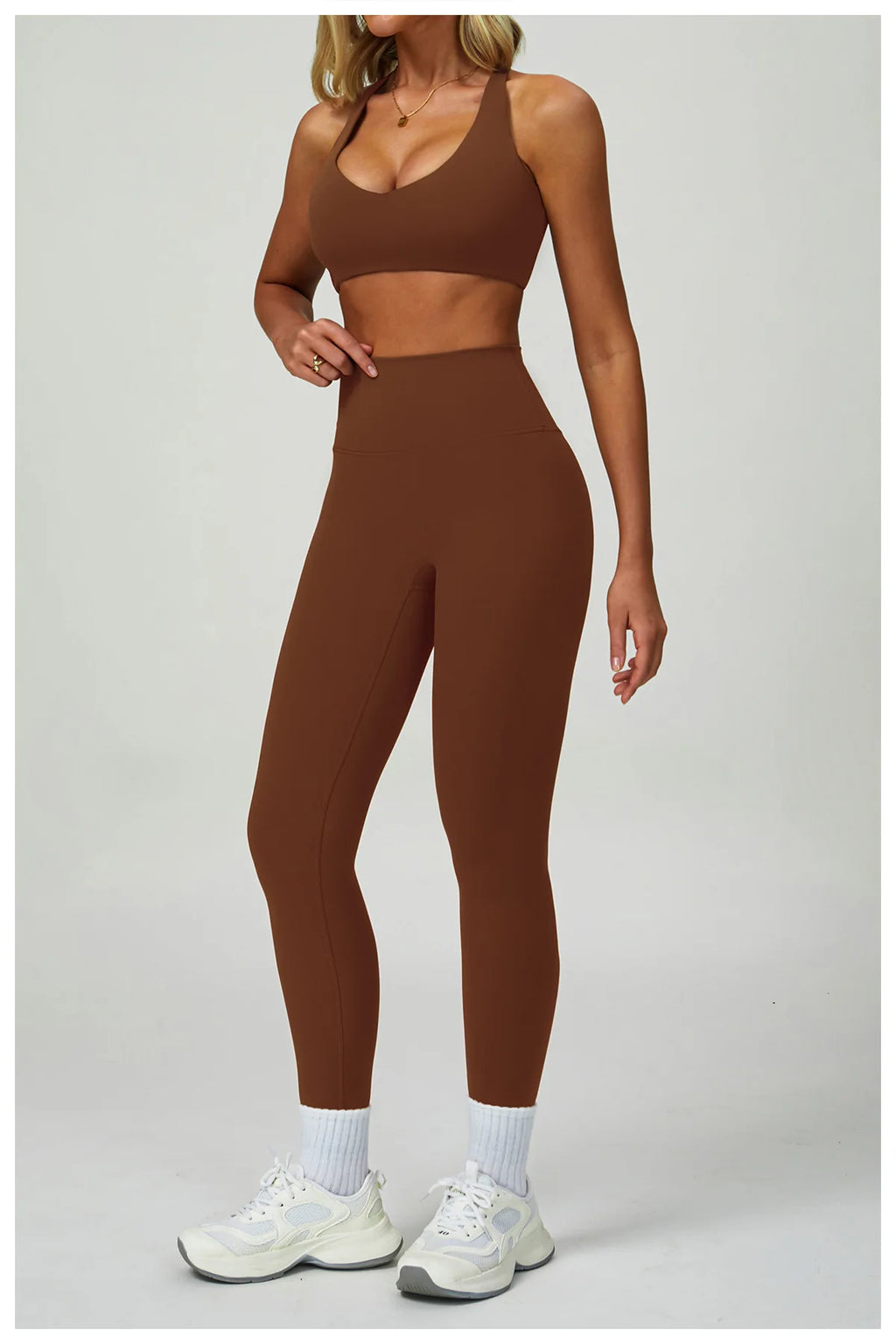 Women’s 2–3 Piece Yoga Set – Sports Bra, High-Waist Shorts & Leggings