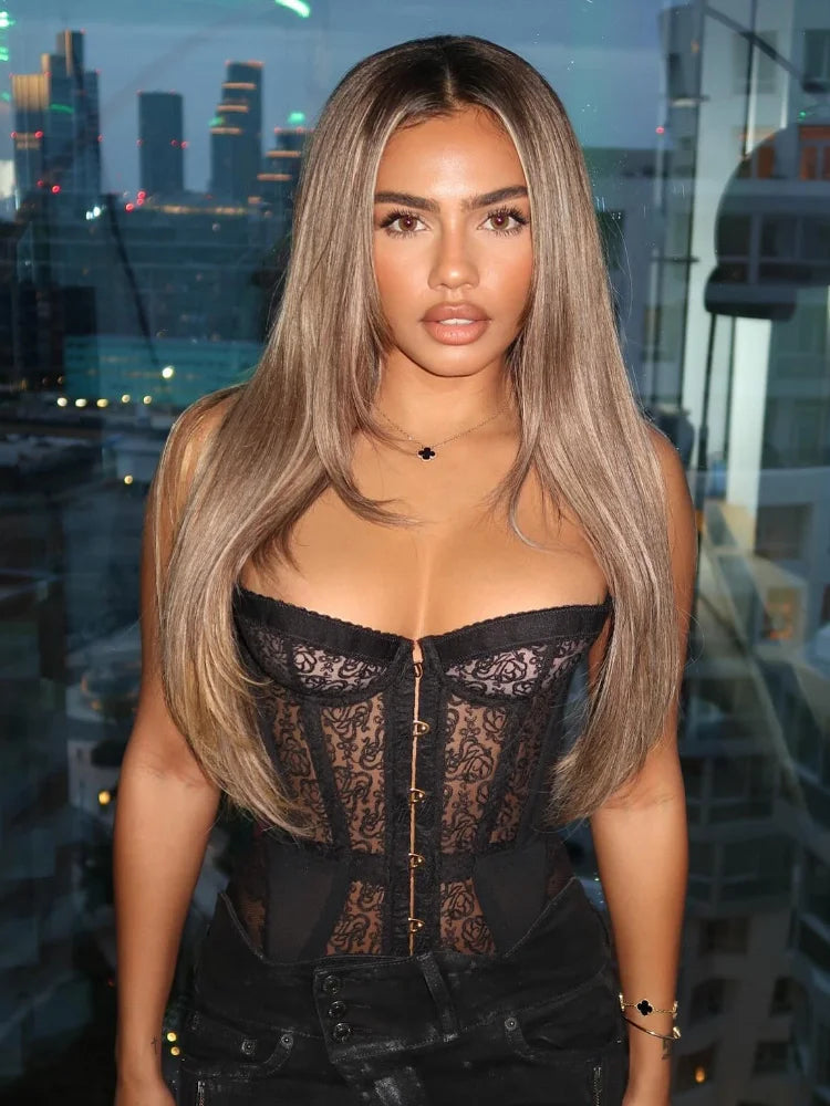 Women’s Lace Corset Top – Strapless Slim Fit Bustier (Sexy Street Style)