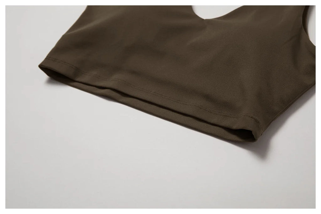 Women’s Seamless Flare Leggings Set – Long Sleeve Crop Top & Pants