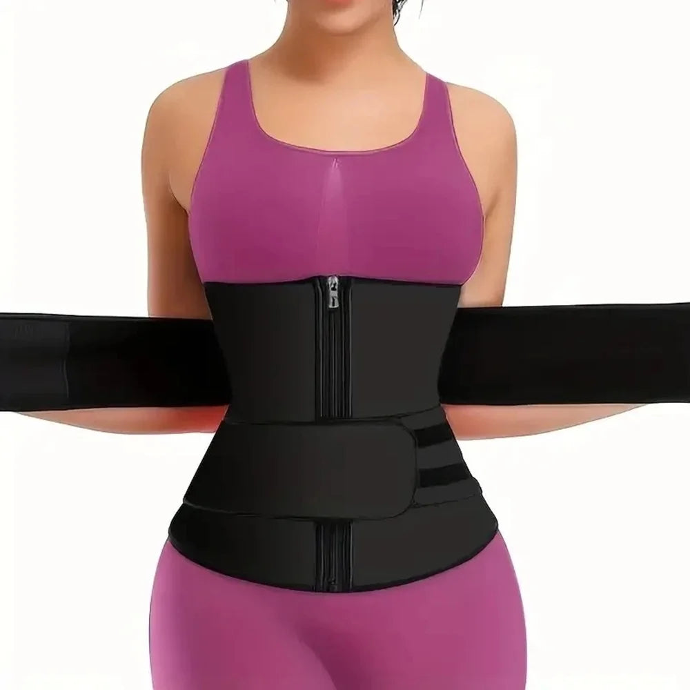Waist Trainer Fitness Belt – Slimming Body Shaper & Sweat Belt