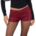 Women’s Sequin Mini Shorts – Low Rise Sparkly Party Shorts