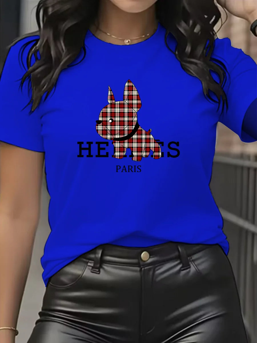 Women’s Graphic T-Shirt – Casual Printed Short Sleeve Tee