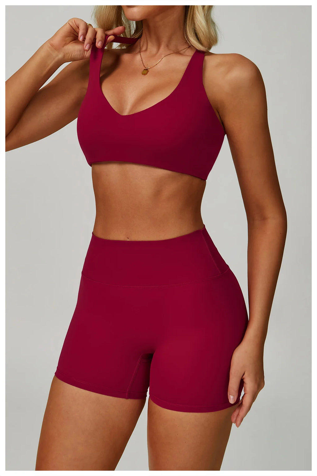 Women’s 2–3 Piece Yoga Set – Sports Bra, High-Waist Shorts & Leggings
