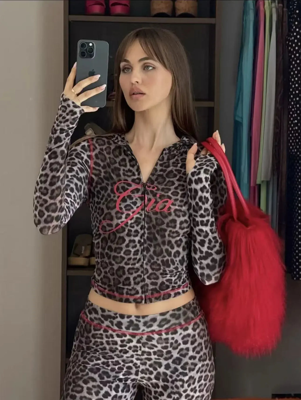 Gia Slim Fit Hooded Tracksuit – Zip-Up Jacket & Pants Set