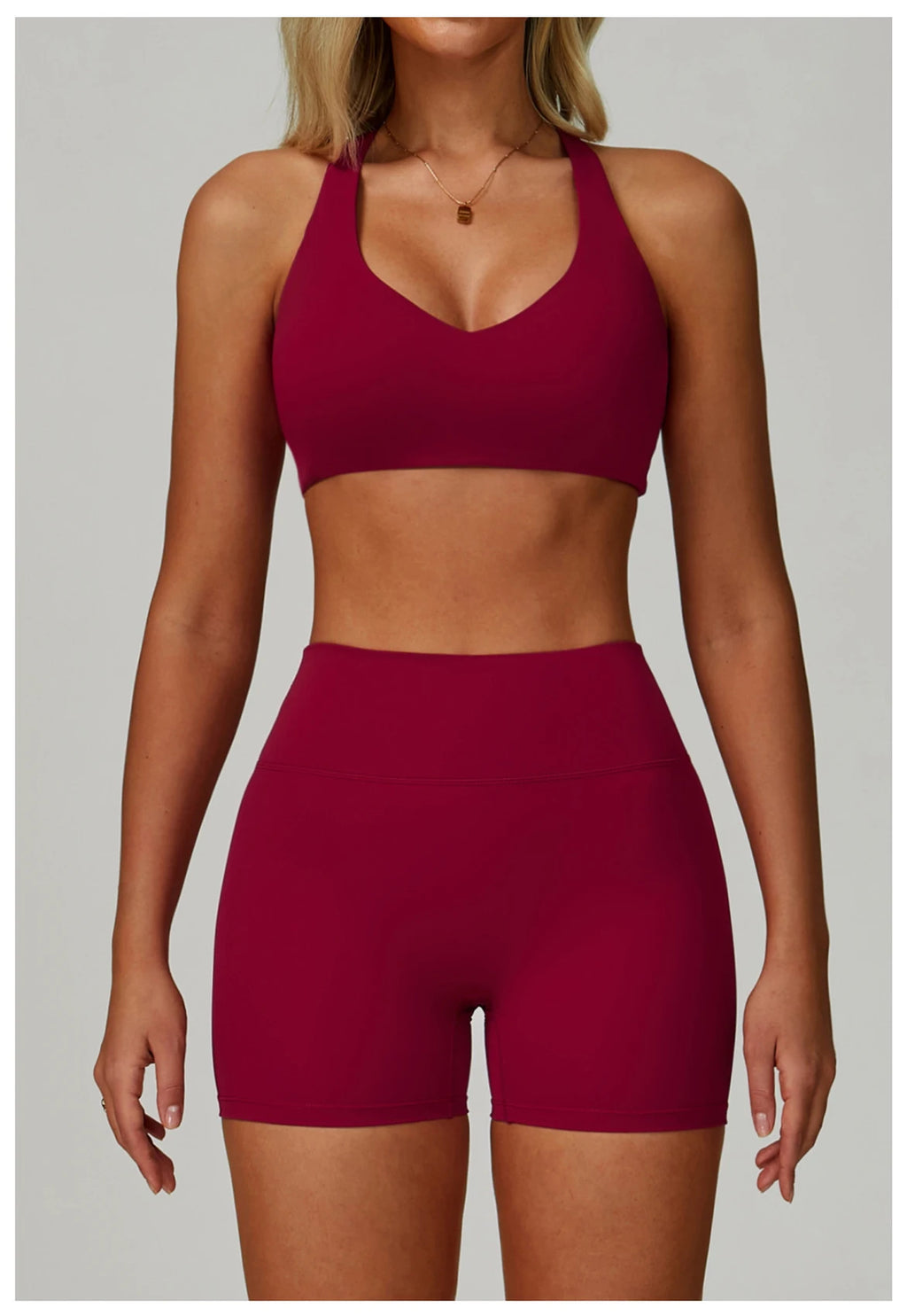 Women’s 2–3 Piece Yoga Set – Sports Bra, High-Waist Shorts & Leggings