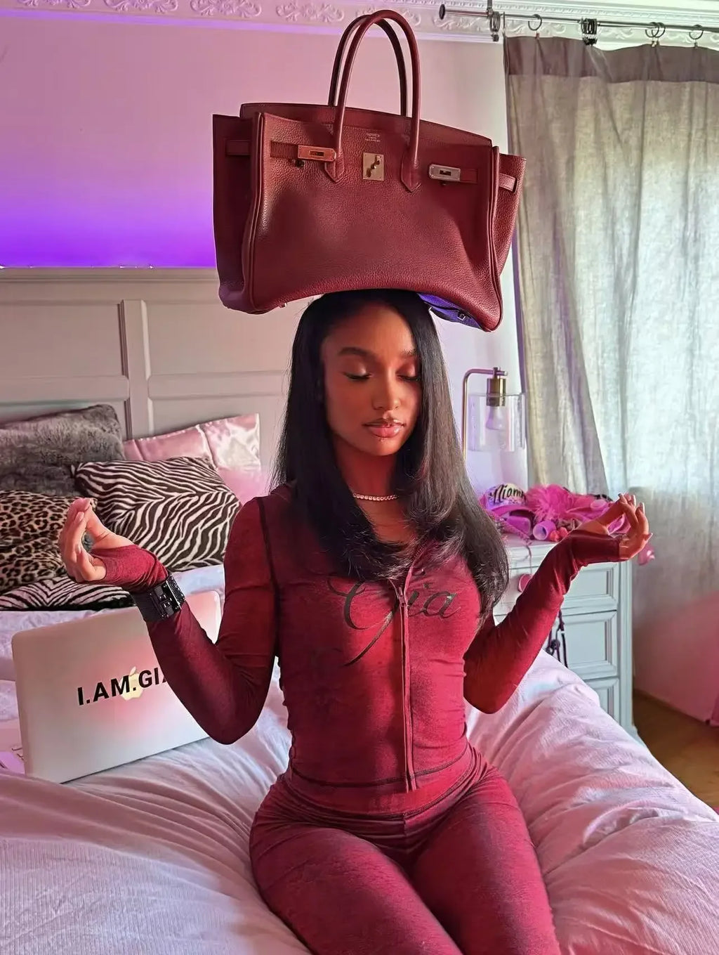 Gia Slim Fit Hooded Tracksuit – Zip-Up Jacket & Pants Set