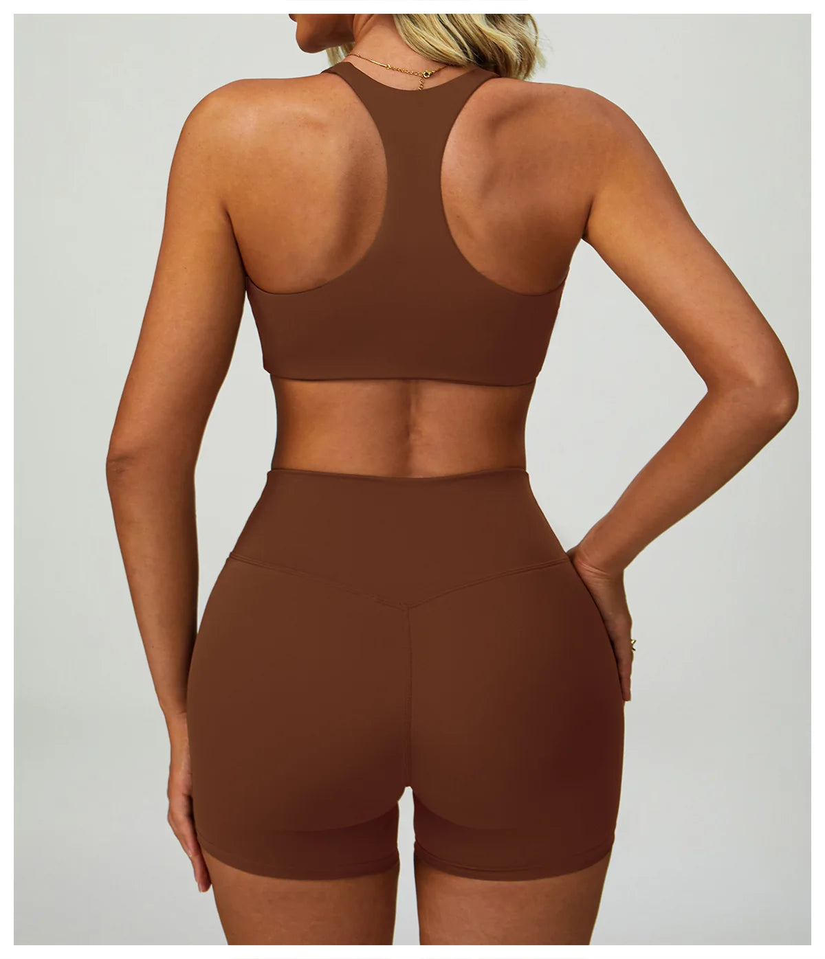 Women’s 2–3 Piece Yoga Set – Sports Bra, High-Waist Shorts & Leggings