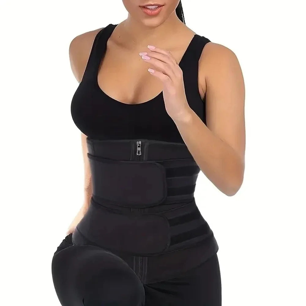 Waist Trainer Fitness Belt – Slimming Body Shaper & Sweat Belt