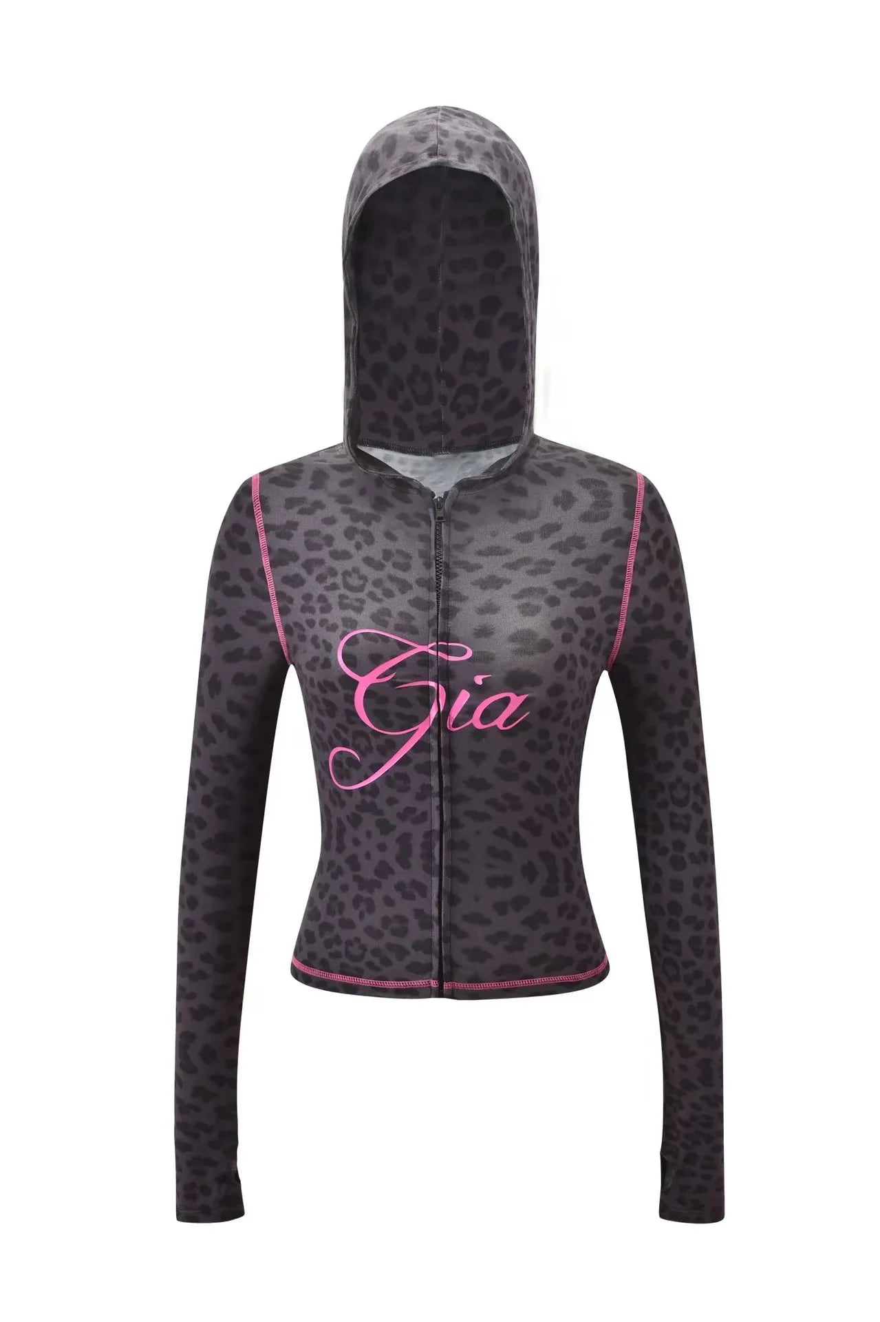 Gia Slim Fit Hooded Tracksuit – Zip-Up Jacket & Pants Set