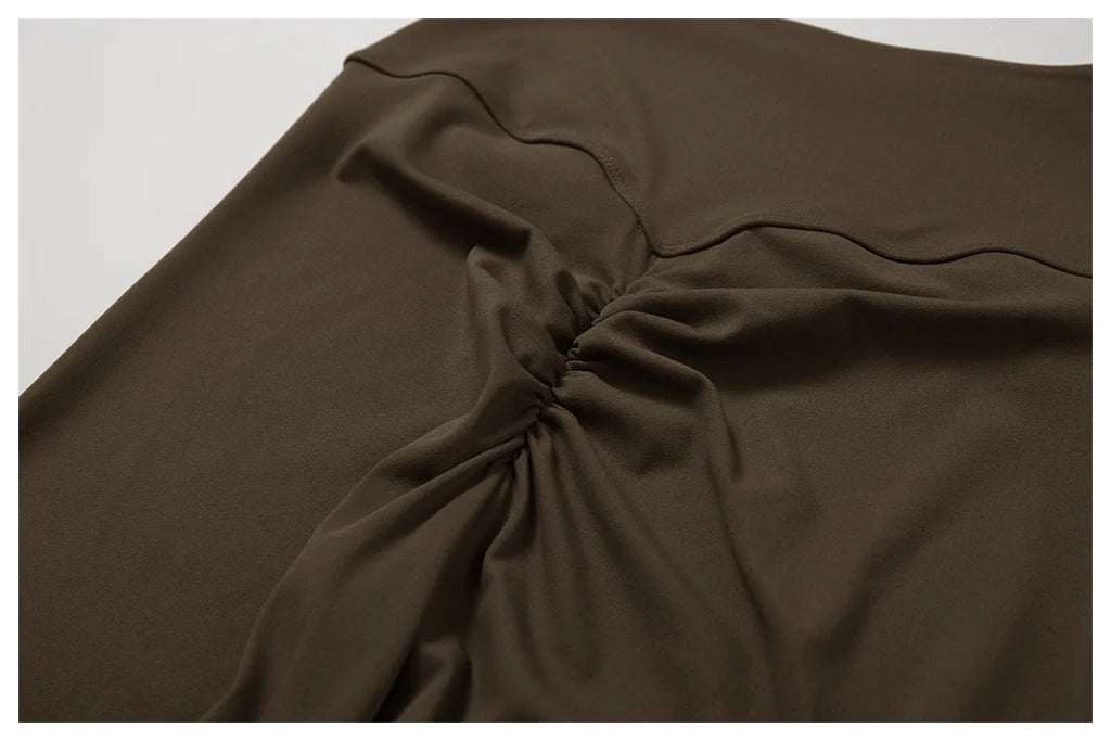 Women’s Seamless Flare Leggings Set – Long Sleeve Crop Top & Pants