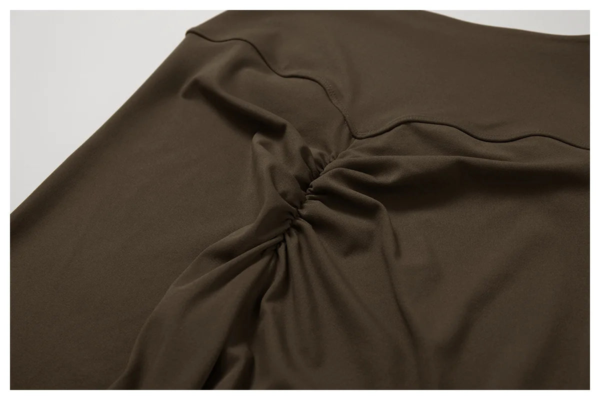 Women’s Seamless Flare Leggings Set – Long Sleeve Crop Top & Pants