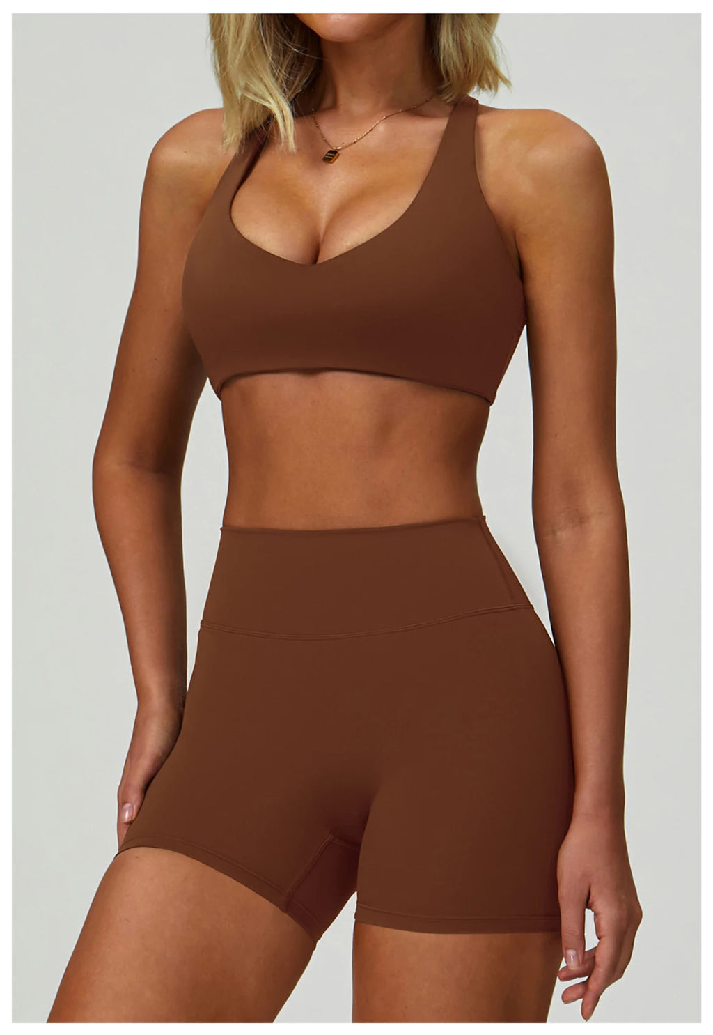 Women’s 2–3 Piece Yoga Set – Sports Bra, High-Waist Shorts & Leggings