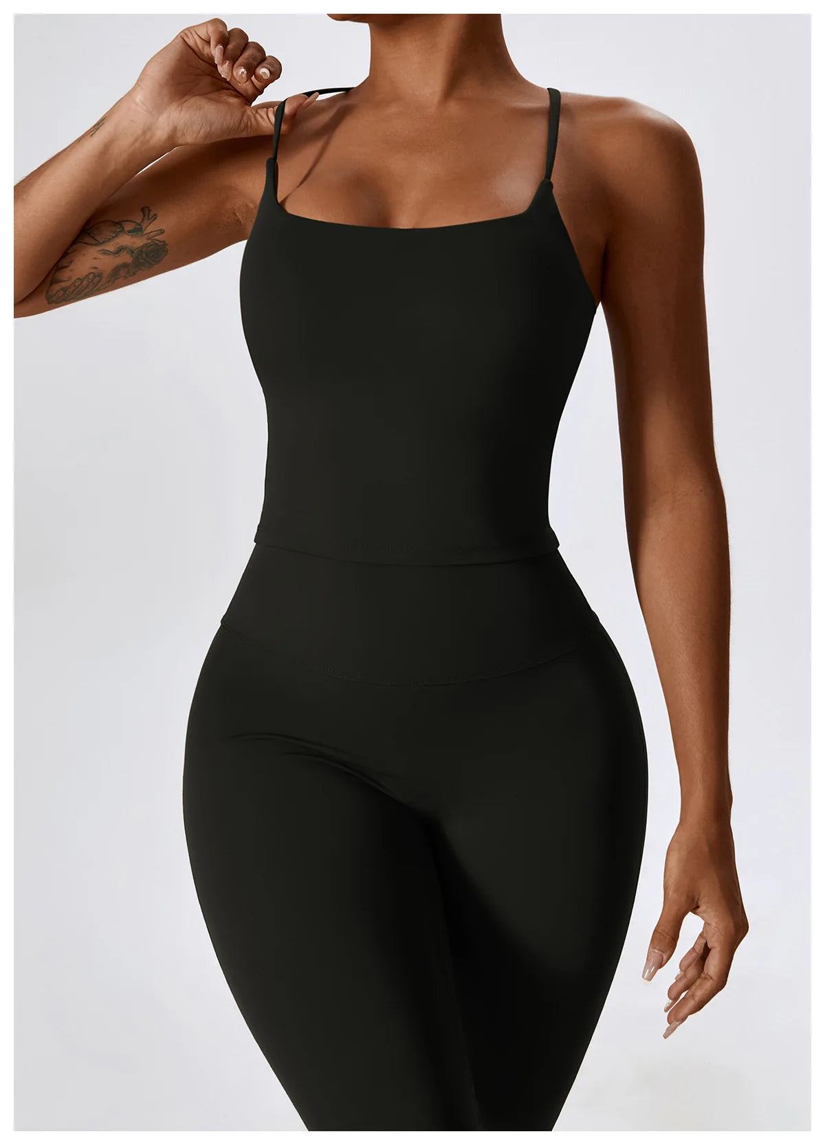 Women’s Seamless Flare Leggings Set – Long Sleeve Crop Top & Pants