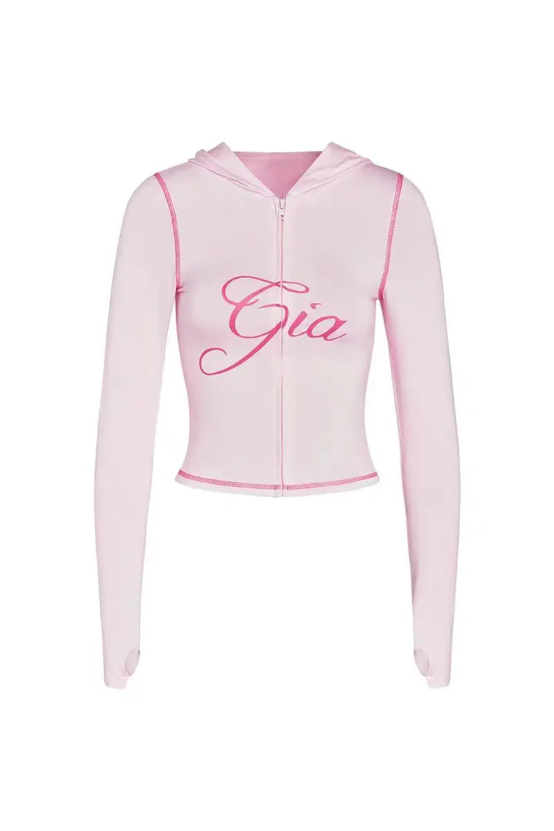 Gia Slim Fit Hooded Tracksuit – Zip-Up Jacket & Pants Set